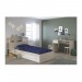 CHARLEMAGNE Chambre enfant complete Tete de lit + lit + bureau - Style contemporain - Décor acacia clair et blanc en solde
