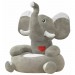 Chaise en peluche pour enfants éléphant gris ventes - 0