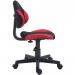 Chaise de bureau pour enfant ALONDRA fauteuil pivotant avec hauteur réglable, revêtement en mesh noir/rouge en solde - 1