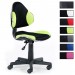 Chaise de bureau pour enfant ALONDRA fauteuil pivotant avec hauteur réglable, revêtement en mesh noir/vert en solde - 1