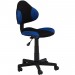Chaise de bureau pour enfant ALONDRA fauteuil pivotant avec hauteur réglable, revêtement en mesh noir/bleu en solde