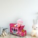 Tabouret Coffre à jouets boîte à jouets couvercle pouf enfant pliable auto voiture 50 litres licorne rose en solde - 1