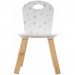 Chaise douceur motif étoiles pour enfant en bois - Blanc en solde - 2