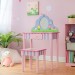 Coiffeuse enfant avec tabouret vrai miroir meuble en bois fille rose Fantasy Fields TD-13245A en solde