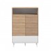 Commode en bois blanc avec placard et niche de rangement - CO6001 - Blanc ventes