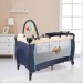 DazHom® Lit de bébé et lit de jeu à motif carlin bleu ventes - 4