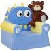 Fauteuil enfants, sofa moelleux pour garçons et filles, bébés, HlP 47x52x37 cm, choix de couleurs bleu / jaune en solde