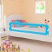 Topdeal VDLP00088_FR Barrière de sécurité de lit enfant Bleu 180 x 42 cm Polyester en solde - 1