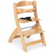 Chaise haute évolutive pour bébé en bois laqué - noir en solde