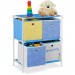 elaxdays Etagère enfant boîtes, rangement jouets, Fillette,design, meuble chambre d'enfants,HlP 62x53x30cm coloré ventes