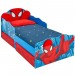 Lit enfant Spiderman design tiroirs de rangement tête de lit lumineuse - Dim : 143 x 77 x 63 cm -PEGANE- en solde