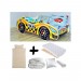 Pack complet Lit enfant Voiture Racing Taxi Jaune = Lit+Matelas & Parure+Couette+Oreiller ventes
