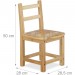 Chaise enfant bambou RUSTICO nature chaise sans accoudoir chambre d'enfants en bois pour filles et garçons HxlxP: 50 x 28,5 x 28 cm, nature ventes - 3
