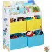 Etagère enfants, 4 boîtes, sirène, rangement jouets, livres, chambre d'enfants HxlxP 98x82,5x30 cm, coloré en solde