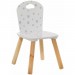 Chaise douceur motif étoiles pour enfant en bois - Blanc en solde - 0