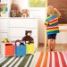 Banc de rangement enfant ALBUS caisse à jouets colorée banc en bois boîte à jouets pliable HxlxP: 35,5 x 81 x 29 cm, blanc en solde - 2