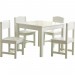 Ensemble table et 4 chaises Farmhouse - Blanc en solde