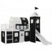 Hommoo Lit mezzanine d'enfants avec toboggan et échelle Pin 97x208 cm HDV23795 ventes