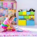 Etagère enfants, 9 boîtes en tissu, motif sirène, meuble pour jouets, HxlxP 66x82,5x29,5 cm,coloré ventes - 2