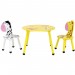 Kids - Lot table et 2 chaises en bois - motif jungle - enfant en solde