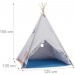 Tente de jeu pour enfants Tipi intérieur extérieur tente indiens dès 3 ans HxlxP: 155 x 125 x 125 cm, gris en solde - 3