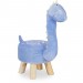 tabouret d'animal pour enfants, revêtement en peluche, siège d'enfants, motif animalier, dinosaure, bleu en solde - 0