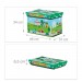 Caisse à jouets pliant, Motif, boîte de rangement avec espace & couvercle, rembourré, 34 x 49 x 31 cm, vert ventes - 3