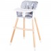KOEN Chaise haute en bois style scandinave et évolutive Jaune - Jaune en solde