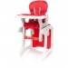 Confortable chaise haute / table enfant FASHI 2en1 | max 15kg | rouge - rouge en solde - 1
