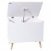 Coffre de rangement en bois coloris blanc - Dim : L 58 x l 48 x H 38 cm ventes - 1