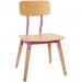 Chaise enfant en bois avec des pieds roses - L.30,5 x l.28 x H.53 cm -PEGANE- ventes - 0