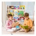 COSTWAY Bibliothèque à Livre pour Enfant avec 4 Etagères à Bandoulière et 2 Boîtes de Rangement en solde - 2