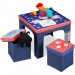 Tables et chaises enfants, table enfant pliable, tabouret avec rangement, Table enfant dessin, table et chaise garçon, chambre enfants, toutes couleurs en solde - 0