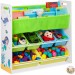 Etagère enfants, 6 boîtes, 4 cases en tissu, motif mignon mer, meuble jouets, HxlxP 78x86x26,5 cm,coloré ventes - 0