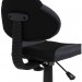 Chaise de bureau pour enfant ALONDRA fauteuil pivotant avec hauteur réglable, revêtement en mesh noir/gris en solde - 3