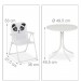 Ensemble chaise table de camping, Chaise enfants avec abat-jour, pliable et table, panda blanc en solde - 3