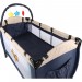 DazHom® Lit de bébé et lit de jeu à motif carlin bleu ventes - 1