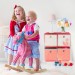 Etagère enfant avec boîtes, jouets, Fillette, design Cygnes, meuble enfants,HlP:62 x 53 x 30 cm,blanc/rouge en solde - 2