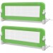 Hommoo Barrière de lit de sécurité pour tout-petits 2pcs Vert 102x42cm HDV18972 en solde - 1