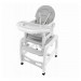 MSTORE | Chaise haute enfant/bébé 3en1 | 6 à 36 mois | Harnais de sécurité à 5 points | Table + chaise | Gris - Gris en solde