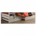 Lot de 2 tiroirs FELIX pour lit enfant en 90x200 cm, rangement sous lit simple ou superposé, en pin massif lasuré blanc en solde