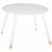 Table douceur blanc pour enfant en bois Ø60cm - Blanc en solde - 0