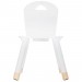 lot de 2 Chaises douceur blanc pour enfant en bois - Dim : L28x l50 x H28 cm en solde - 1