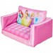 Canapé enfant convertible gonflable motif Disney Princesses - Dim : H26 x L68 x P105 cm -PEGANE- en solde - 0