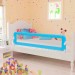 Hommoo Barrière de sécurité de lit enfant Bleu 120x42 cm Polyester HDV00087 en solde