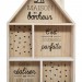 Étagère enfant forme maison en bois - L.28 x l.10 x H.47 cm -PEGANE- ventes - 1