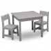 Table et deux chaises grises Signature Delta Children en solde