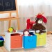 Banc de rangement enfant ALBUS caisse à jouets colorée banc en bois boîte à jouets pliable HxlxP: 35,5 x 81 x 29 cm, blanc en solde - 1
