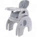 LUNA | Chaise haute évolutive 2en1 bébé/enfant | Convertible en chaise et table | Siège repas avec plateu amovible| Mobilier bébé | gris - gris en solde