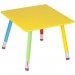 Table Crayons en Bois pour enfant 55x55x43cm - Multicolore en solde